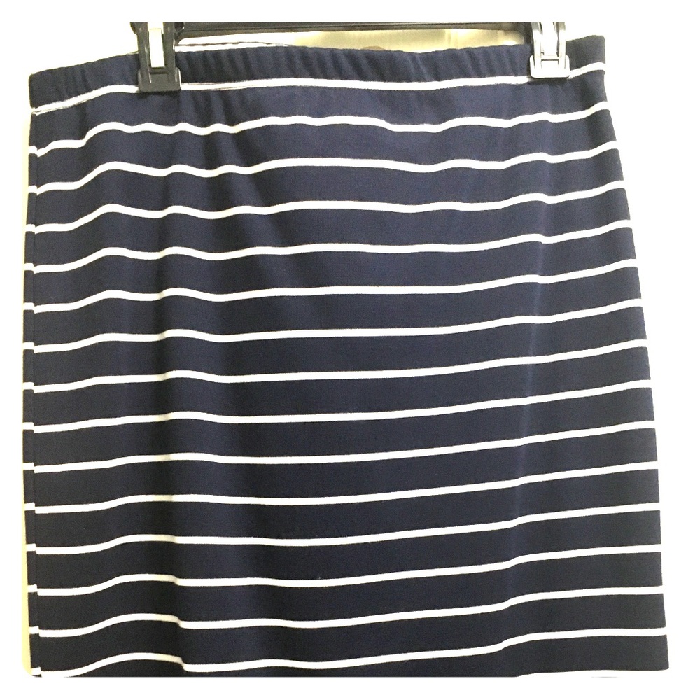 Navy and white skirt